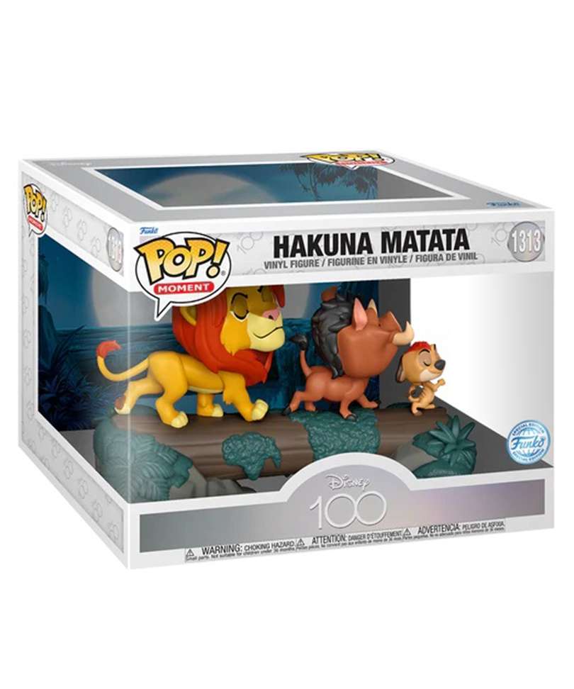 Simba, Pumbaa, and Timon on Tree Log