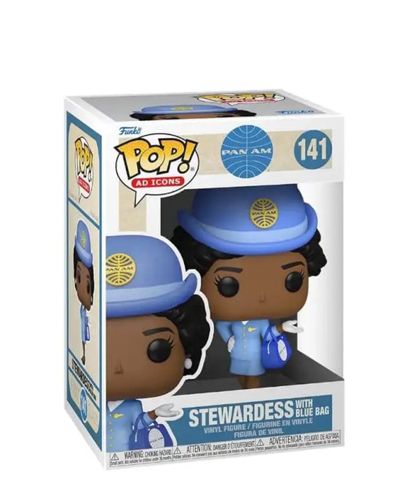 Stewardess with Blue Bag