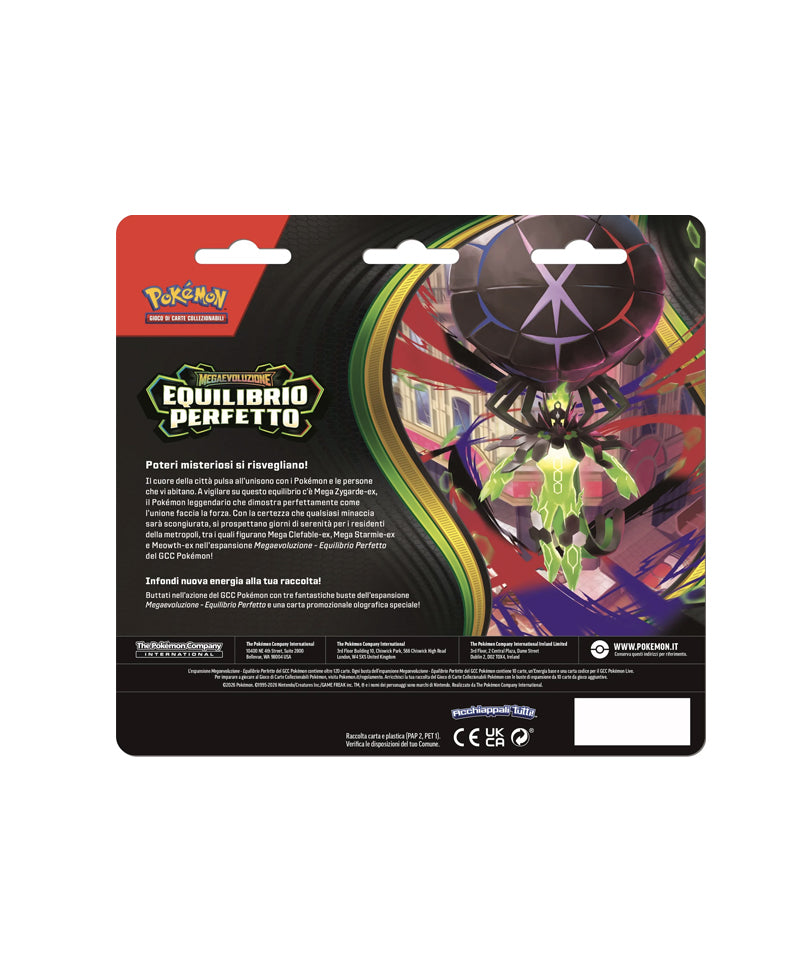 Pokemon Megaevoluzioni: Equilibrio Perfetto - Blister 3 Buste + 1 Card
