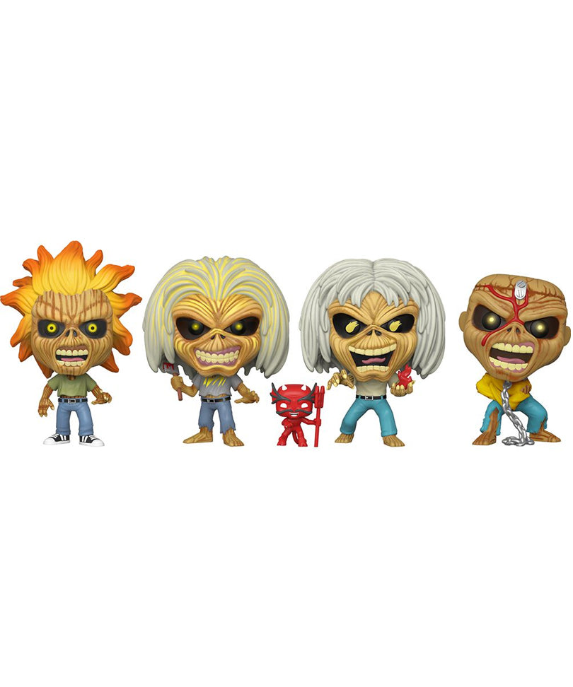 Iron Maiden/ Killers/ The Number of the Beast Eddie/ Piece of Mind Eddie (4-Pack) (Glow in the Dark)