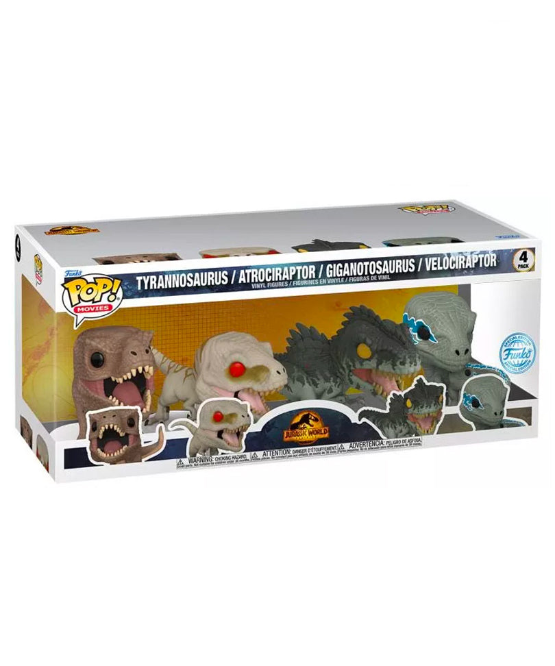 Tyrannosaurus / Atrociraptor / Giganotosaurus / Velociraptor (4-Pack)