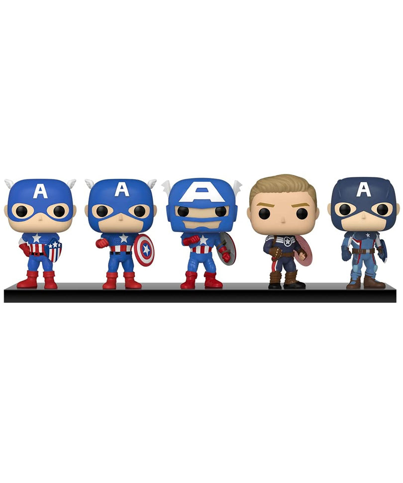 Original Captain America (1941) / Silver Age (1964) / Exoskeleton (1995) / Super Soldier (2005) / Steve Rogers (2016) (5-Pack) [Amazon Exclusive]