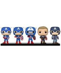Original Captain America (1941) / Silver Age (1964) / Exoskeleton (1995) / Super Soldier (2005) / Steve Rogers (2016) (5-Pack) [Amazon Exclusive]