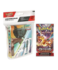 Pokemon Mini Portfolio Card Album + 1 Booster Pack Scarlet & Violet - Obsidian Flames ENG