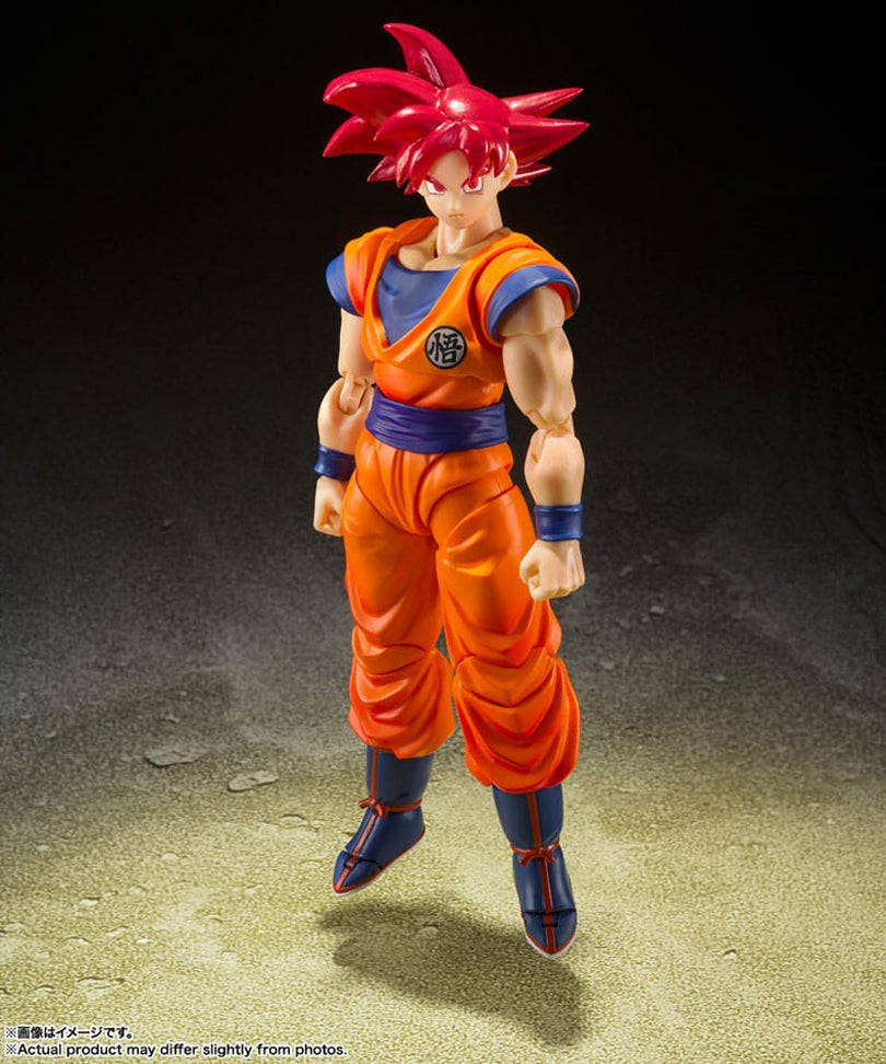 Dragon Ball Super - SSG Goku God of Virtue - Action Figure S.H. Figuarts 14 cm