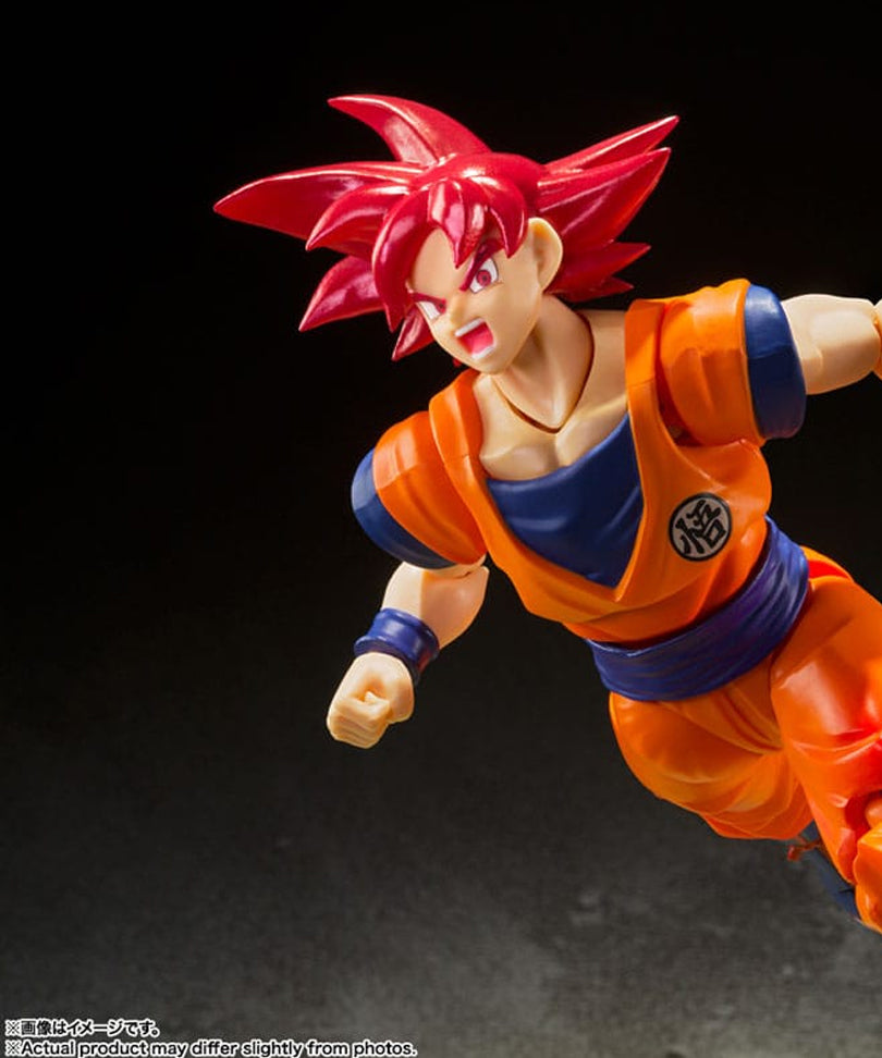 Dragon Ball Super - SSG Goku God of Virtue - Action Figure S.H. Figuarts 14 cm