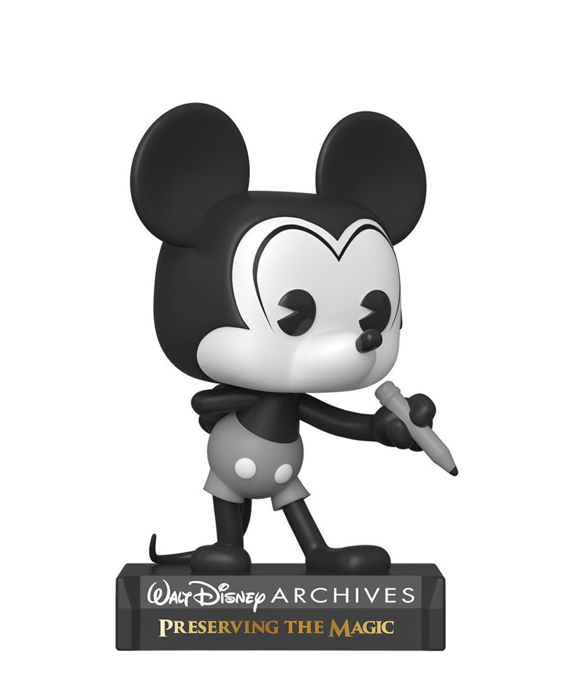 Plane Crazy Mickey (Black and White)