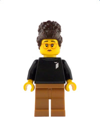 LEGO Ideas Designer - Female, Black Sweater with LEGO Ideas Logo, Medium Nougat Legs