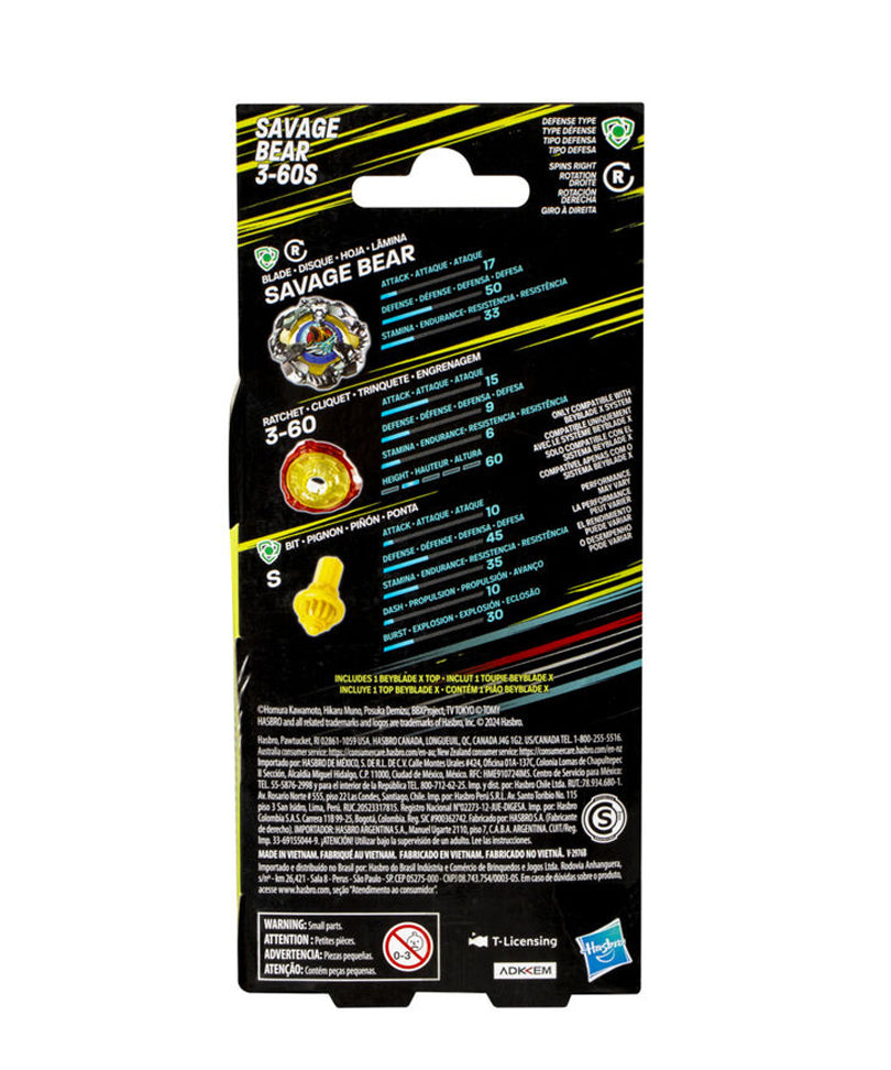 Beyblade X - Booster: Savage Bear 3-60S