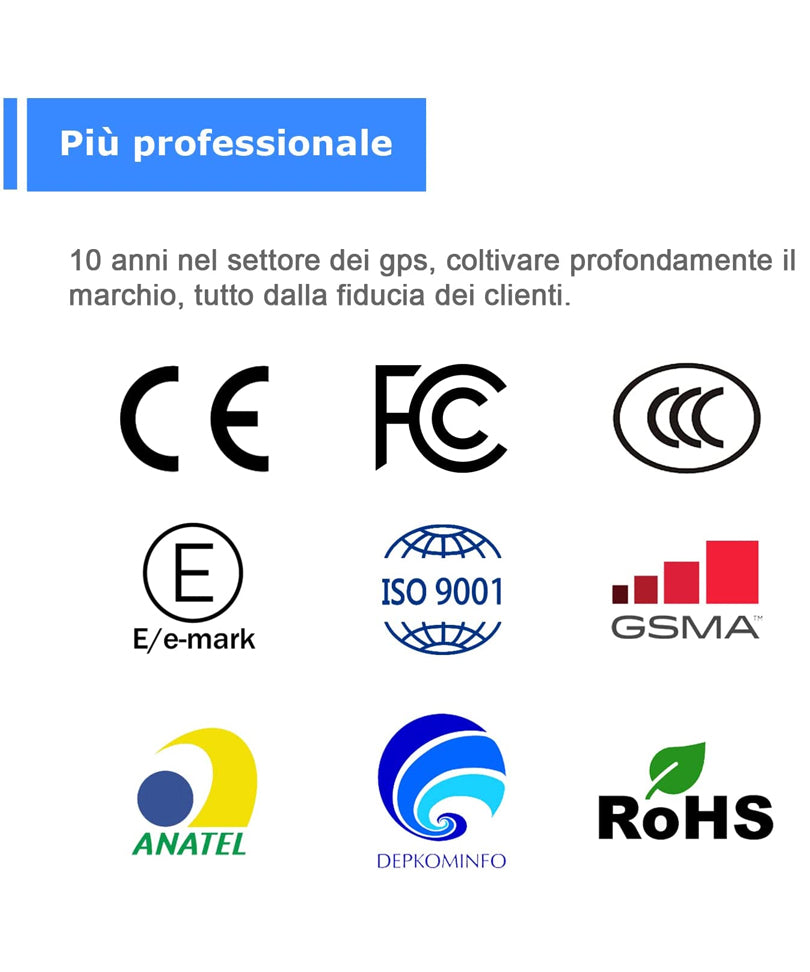 Localizzatore GPS con batteria ricaricabile da 6000 mAh