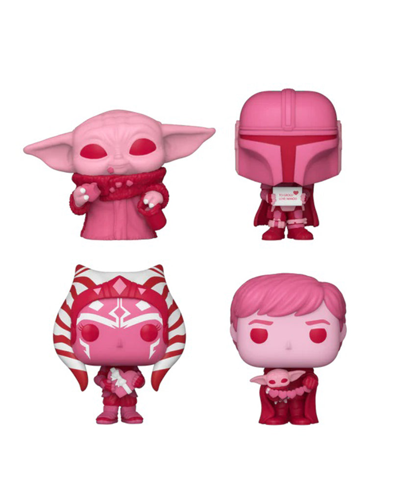 Ahsoka / Mandalorian / Luke Skywalker / Grogu 4-Pack Marvel Valentine Mystery Minis