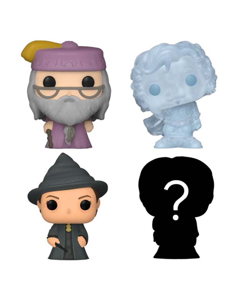 Albus Dumbledore (Prisoner of Azkaban) / Nearly Headless Nick / Minerva McGranitt / Mystery Bitty (4-Pack)