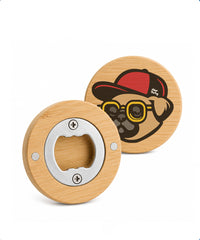 Apribottiglie Magnetico in Bambù Personalizzato