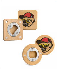 Apribottiglie Magnetico in Bambù Personalizzato