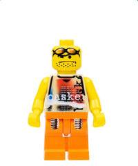 Basketball Street Player, Tan Torso and Orange Legs