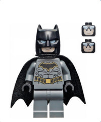 Batman - Dark Bluish Gray Suit with Gold Outline Belt and Crest, Mask and Cape (Type 3 Cowl, Spongy Cape)