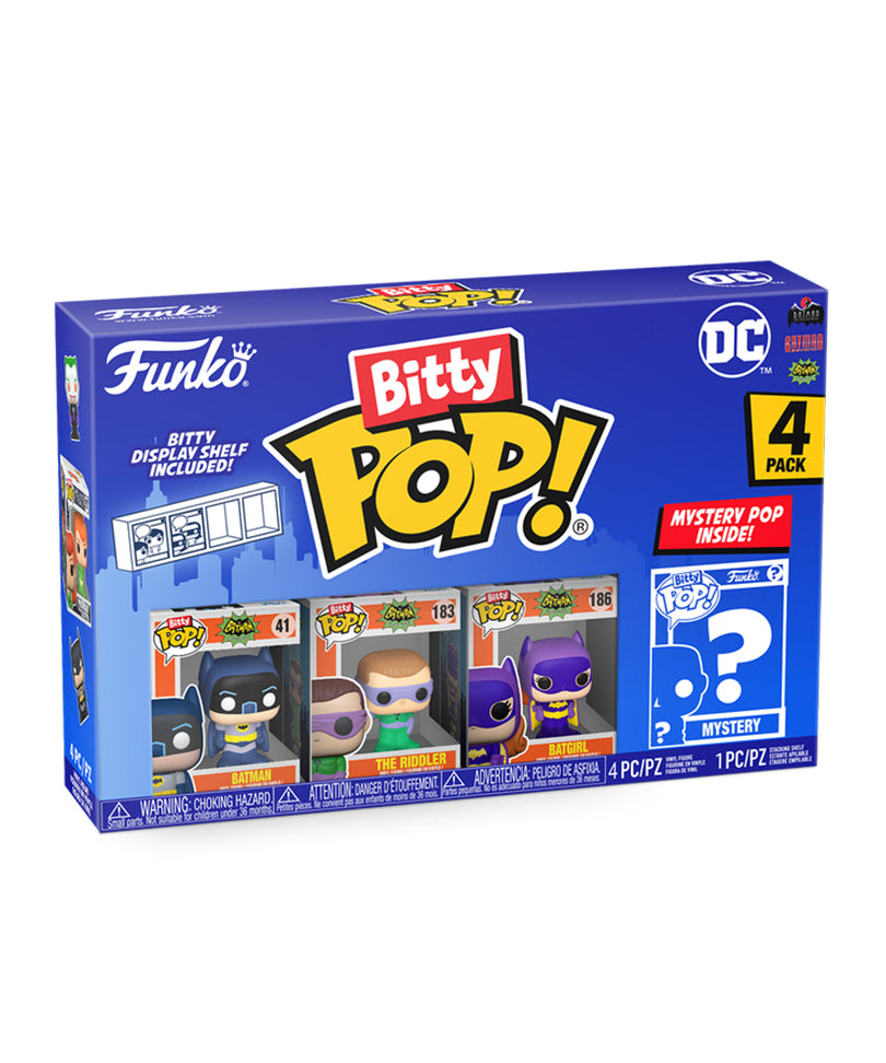  Batman (Classic 1966 TV) / The Riddler (Classic 1966 TV) /  Batgirl (Classic 1966 TV) / Mystery Bitty (4-Pack) 