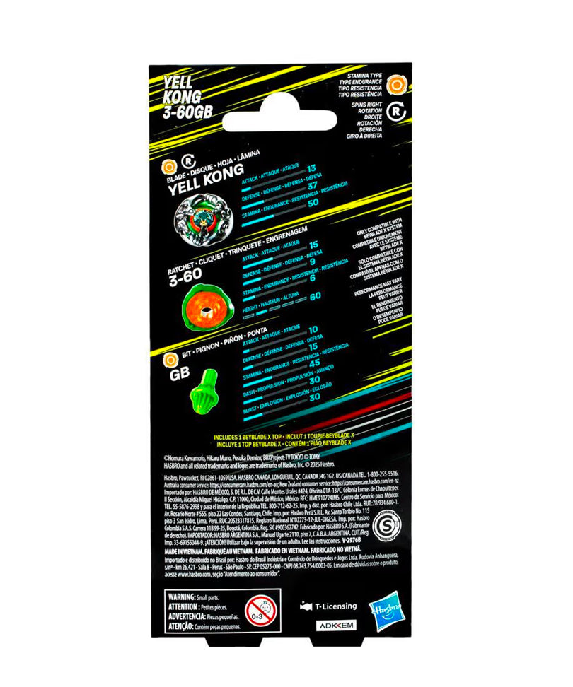 Beyblade X - Booster: Yell Kong 3-60GB