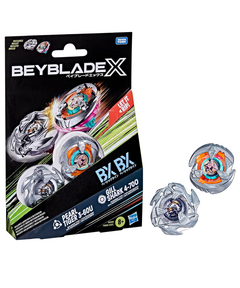 Beyblade X - Dual Pack: Gill Shark 4-70O & Pearl Tiger 3-60U