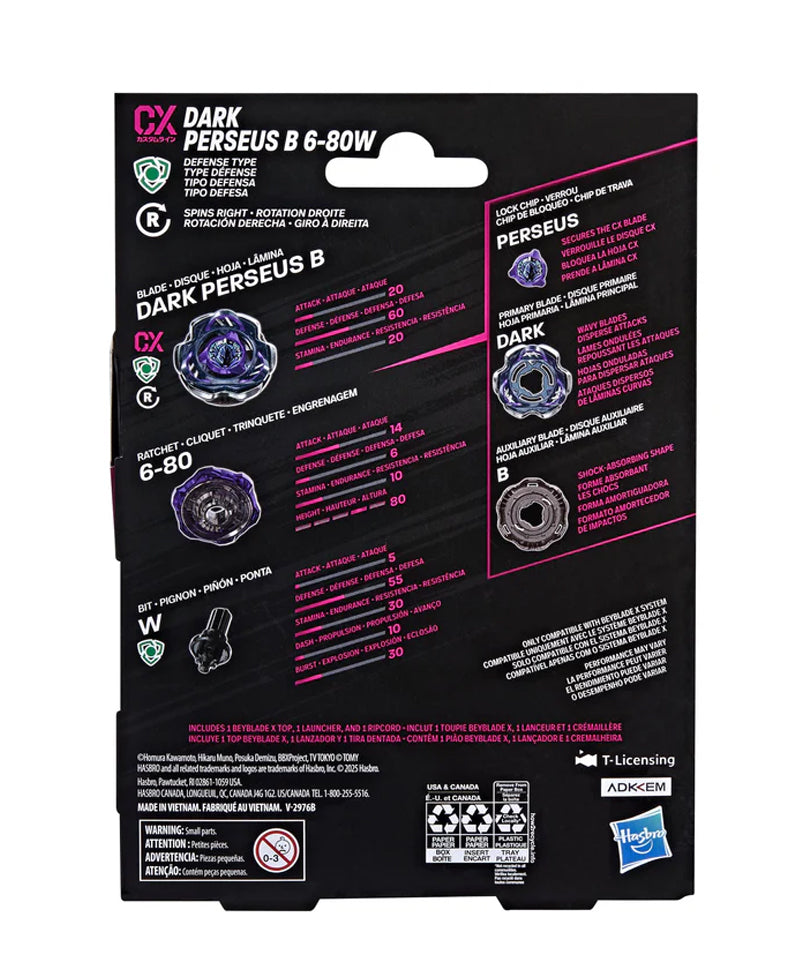 Beyblade X - Starter Pack: Dark Perseus B 6-80W CX