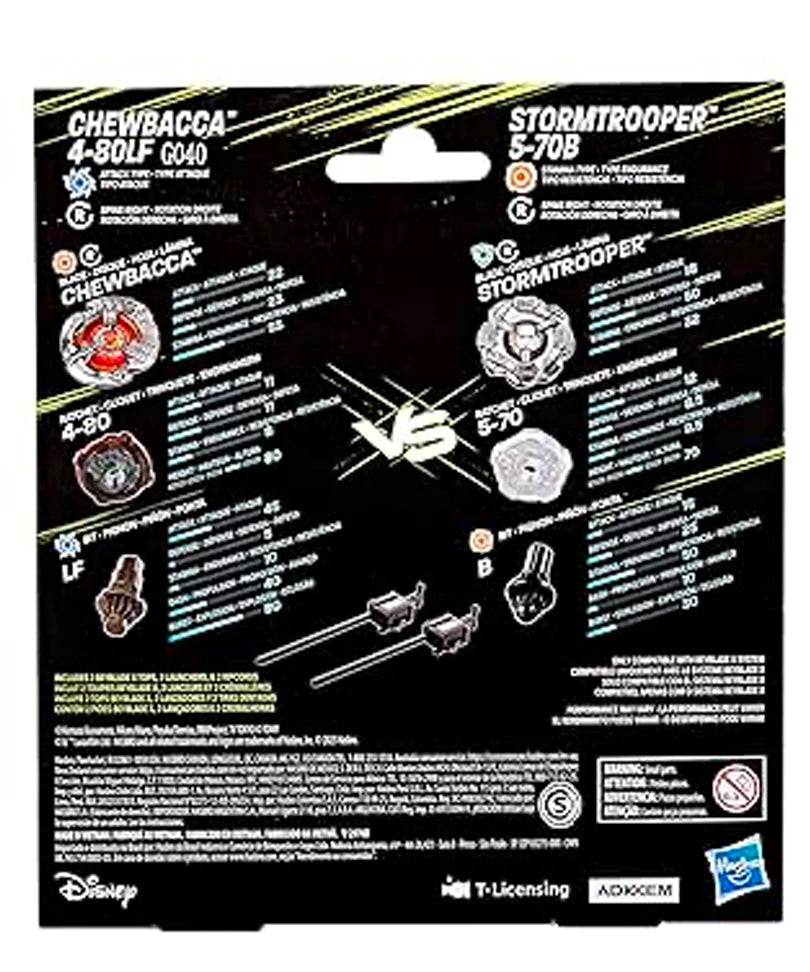 Beyblade X - Star Wars Dual Pack: Chewbacca 4-80LF & Stormtrooper 5-70B