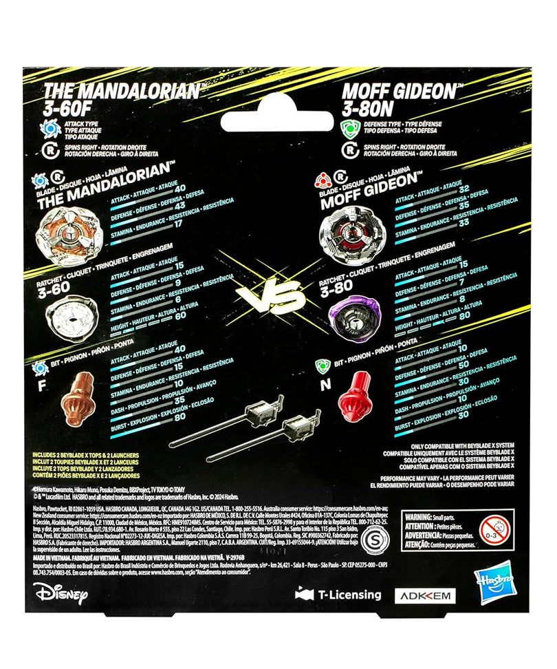 Beyblade X - Star Wars Dual Pack: The Mandalorian 3-60F & Moff Gideon 3-80N