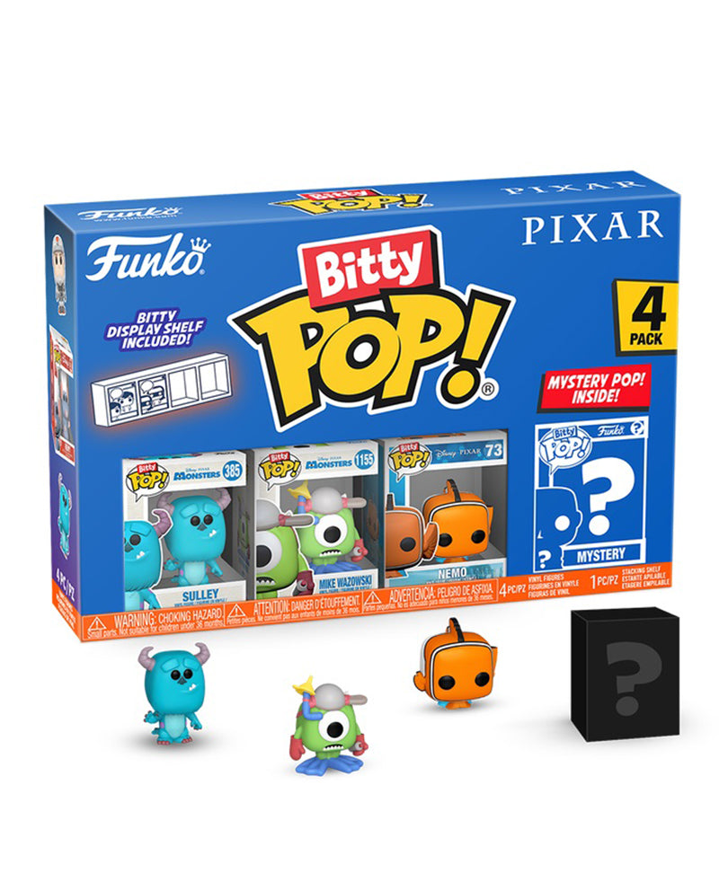 Sulley / Mike Wazowski / Nemo / Mystery Bitty (4-Pack)