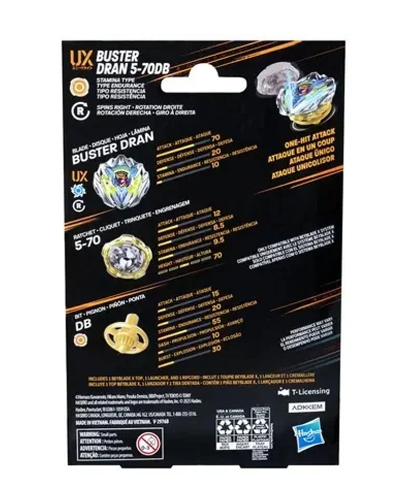 Beyblade X - Starter Pack: Buster Dran 5-70DB UX