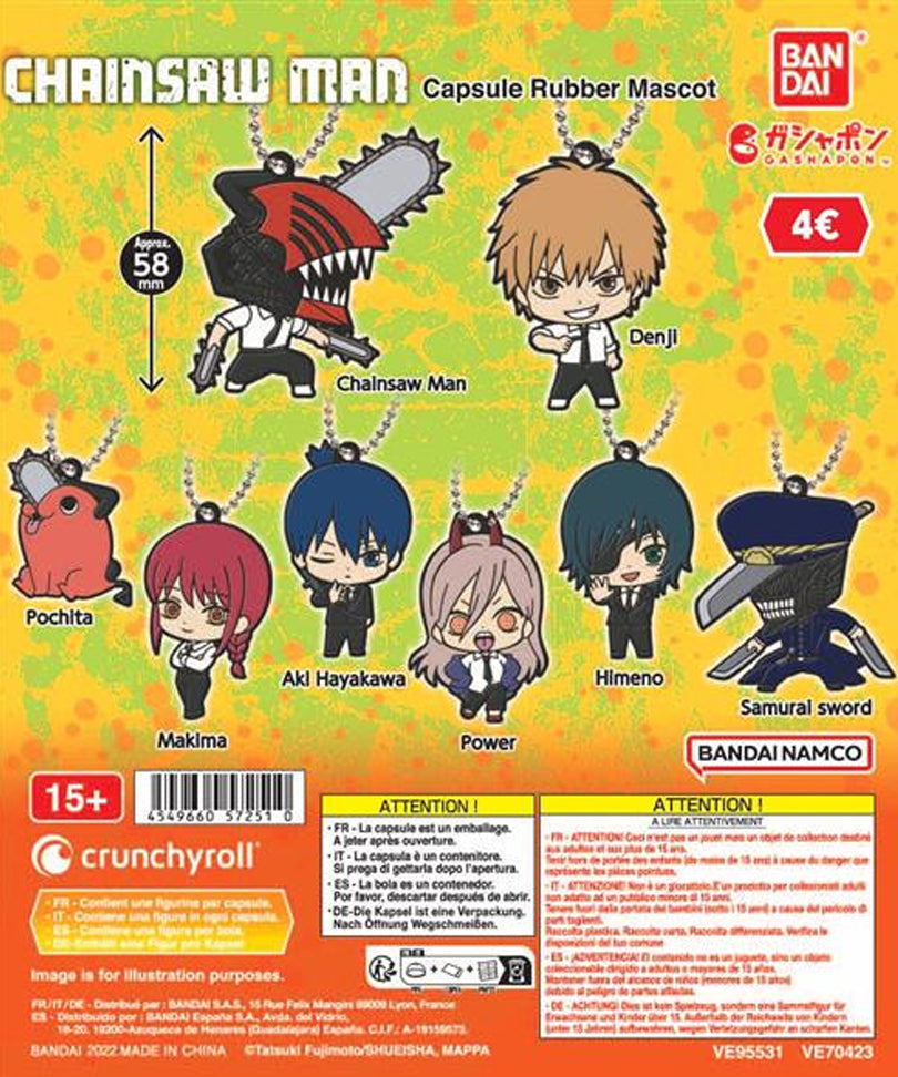 Chainsaw Man Gashapon Capsule - Rubber Mascot