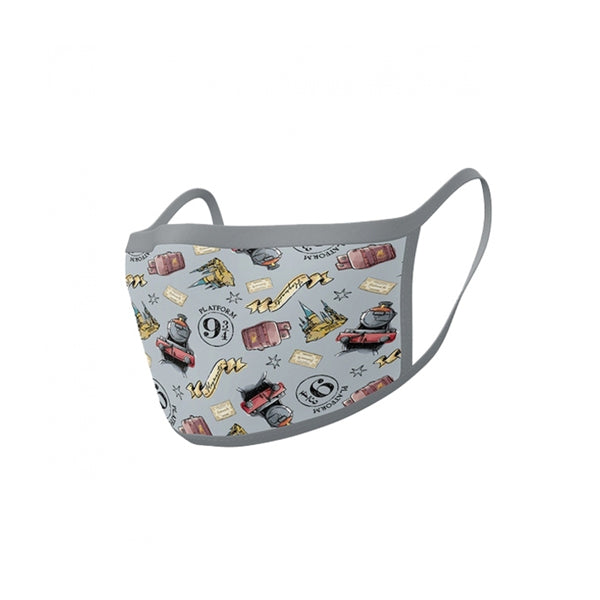 Coppia di Mascherine Brandizzate Harry Potter (Hogwarts Express)