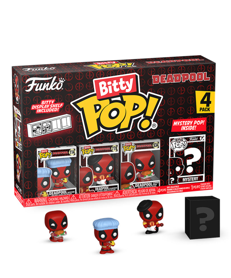Deadpool (Bath Time) / Deadpool (Flamenco) / Deadpool (Supper Hero) / Mystery Bitty (4-Pack)