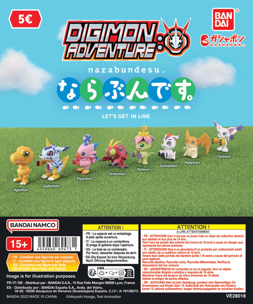 Digimon Gashapon Capsule - Let's Get In Line