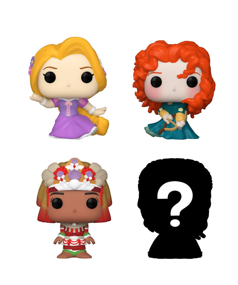 Rapunzel / Merida / Moana / Mystery Bitty (4-Pack)