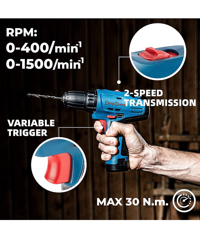 DongCheng - Trapano avvitatore a batteria