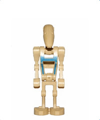 Battle Droid Pilot - Tan Torso with Blue Insignia, Angled Arms