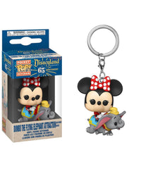 Dumbo The Flying Elephant Attraction With Minnie Mouse Keychain