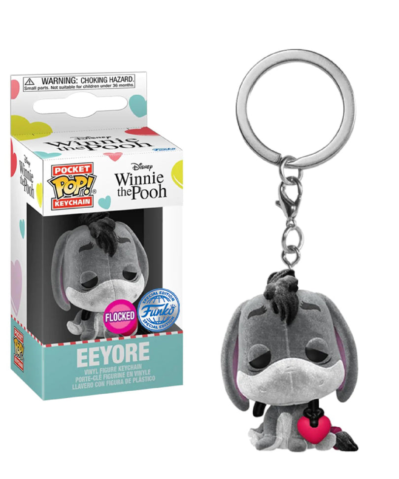 Eeyore Flocked Keychain