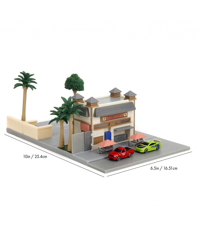 Fast & Furious - Nano Metalfigs Toretto's Café Display Diorama