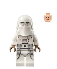 Snowtrooper - Female, Printed Legs, Dark Tan Hands, Light Nougat Head, Angry Smile