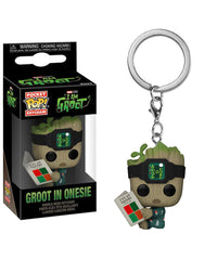 Groot in Onesie (Reading) Keychain