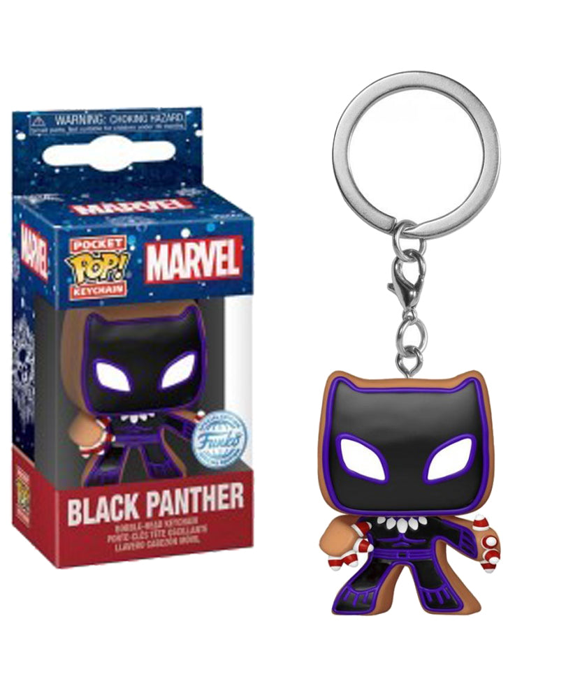 Holiday Black Panther Keychain