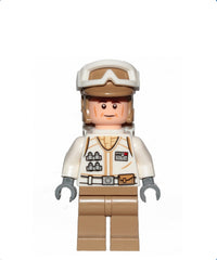 Hoth Rebel Trooper White Uniform, Dark Tan Legs, Backpack (Cheek Lines)