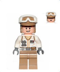 Hoth Rebel Trooper White Uniform, Dark Tan Legs (Open Mouth Smile)