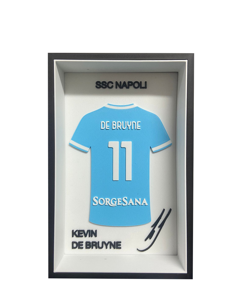 Quadretto 3D Maglia Napoli – Kevin De Bruyne #11