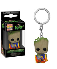 Groot with Cheese Puffs Keychain