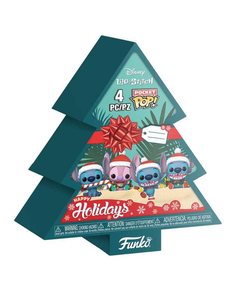 Lilo & Stitch 4-Pack Pocket POP! Keychains Happy Holidays
