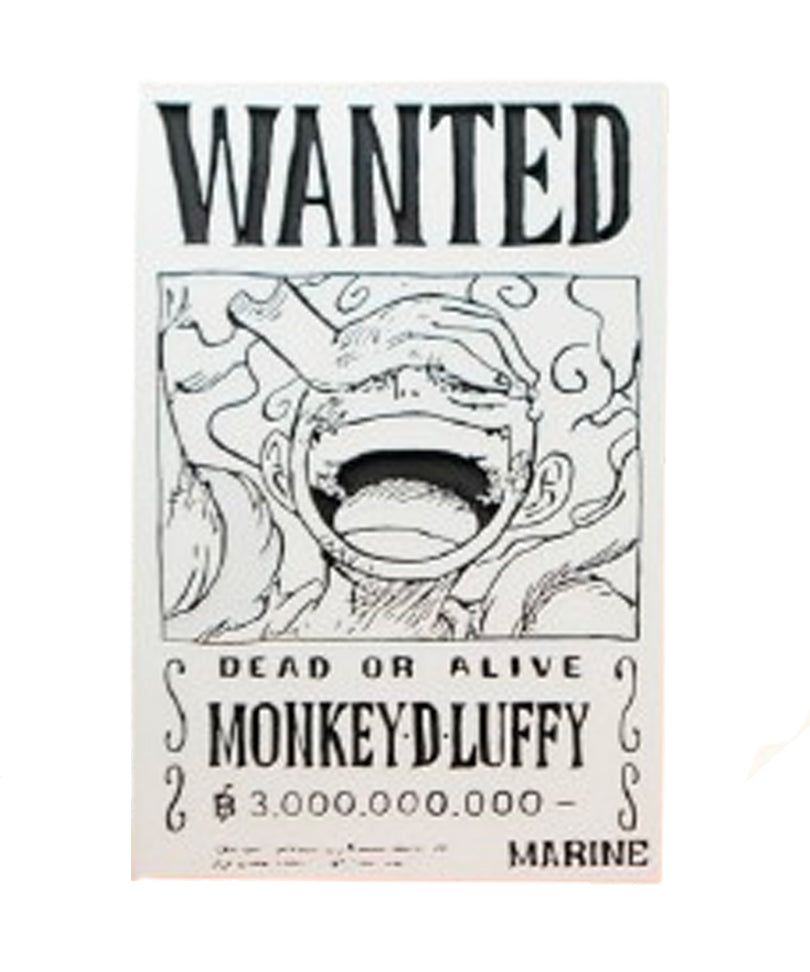 Luffy “Wanted Dead or Alive” – Quadretto 3D