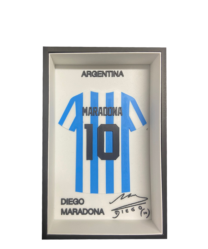 Quadretto 3D Maglia Argentina – Diego Maradona #10