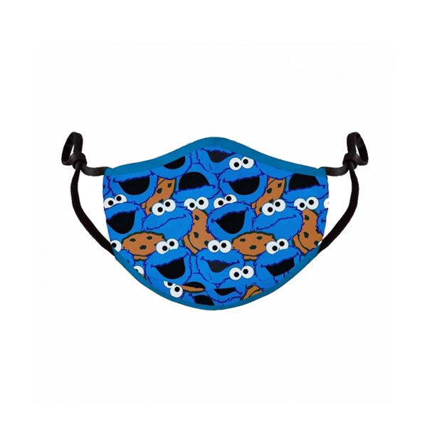 Mascherina Regolabile Brandizzata Sesame Street Cookie Monster Pattern