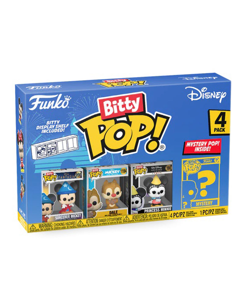 Sorcerer Mickey (Casting Spell) / Dale / Princess Minnie / Mystery Bitty (4-Pack)